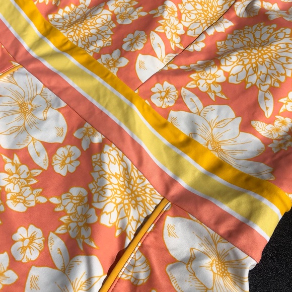 Matilda Jane Swimsuit Ladies Size Large Floral Tropical Orange Yellow One Piece - Picture 6 of 15